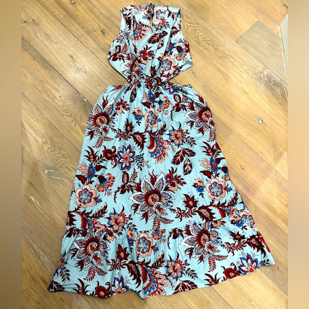 Rhode x Target leafy floral cut out dress size L